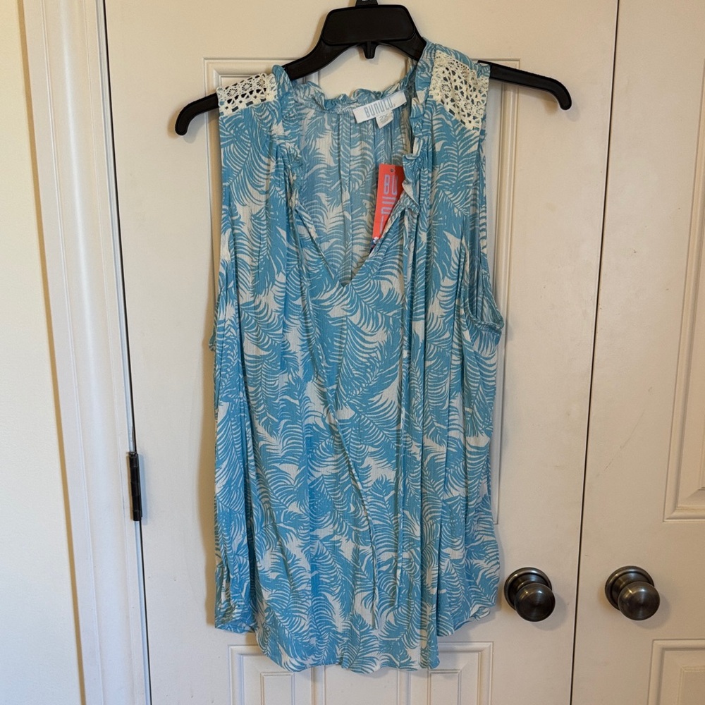 Aqua Boho Tunic NWT 2X
